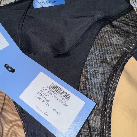 NEW Mugler Sheer Swirl Leggings - Picture 10 of 11